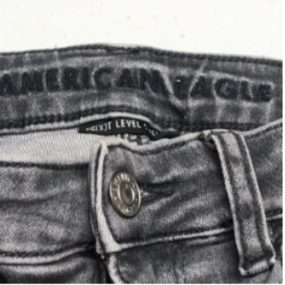 DISTRESS AMERICAN EAGLE GRAY SUPER HI-RISE JEGGING JEANS 4/27x28 ⭐ - Picture 2 of 11